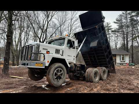 Dig drainage trenches and driveway wider