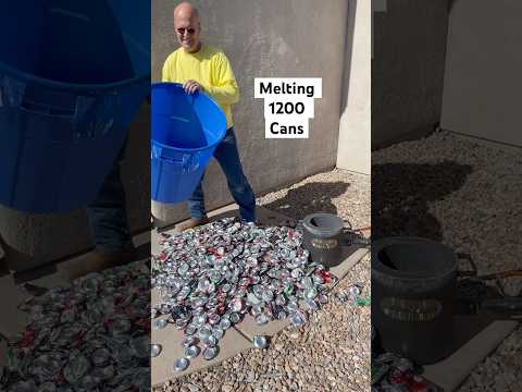 Melting 1200 aluminum cans #recycle #project  #metal