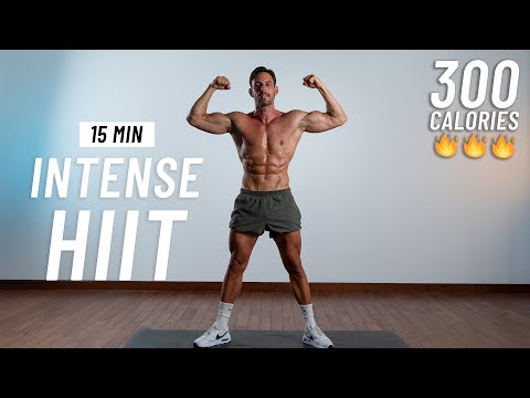 15 MIN INTENSE HIIT Workout To Burn Fat - Full body Cardio, No Equipment, No Repeat