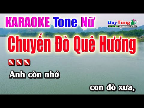 Karaoke || Chuyến Đò Quê Hương – Tone Nữ || Nhạc Sống Duy Tùng