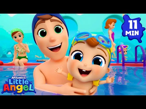Getting Ready for Swimming Lessons + More Sports Songs! | Little Angel Kids Songs & Nursery Rhymes