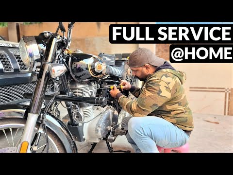 Royal Enfield Full Service at Home - Clean, Adjust, Lube, Inspect & Replace Service