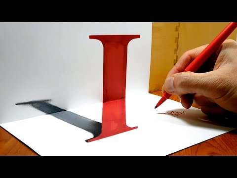 How to Draw Letter I 3D Trick Art 3D Drawing