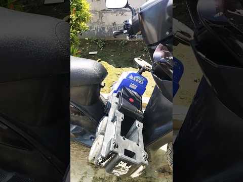 Sepeda nyangkut di motor bapak