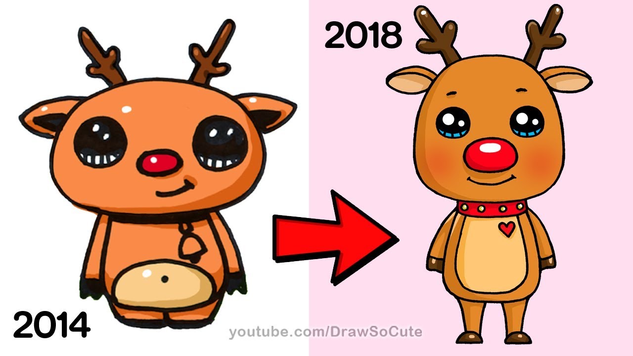 How to Draw Rudolph Easy NEW