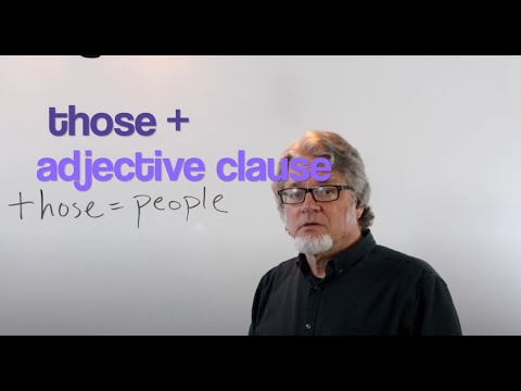those + adjective clause