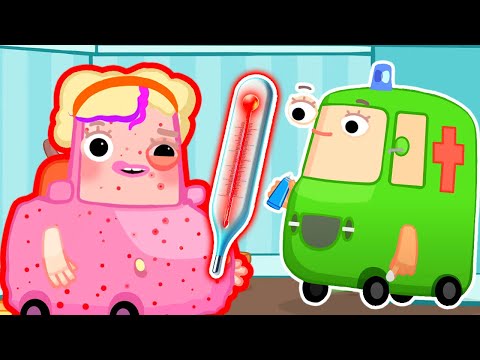 Nossa, a Vrumy da Família Wheelzy ficou doente! Desenho animado de carros. Desenho animado infantil