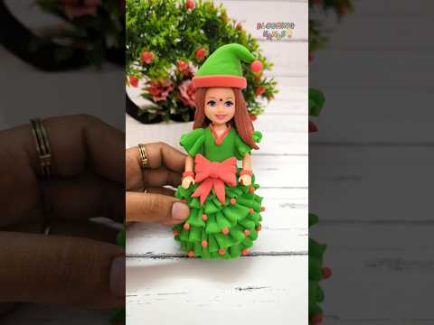 Christmas Special☃️🎄🎁💕 Christmas Tree Dress Making With Clay ☝️☝️☝️ Merry Christmas Dressup🎅🎄