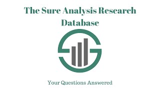 Introducing the Sure Analysis Research Database: Your Questions Answered