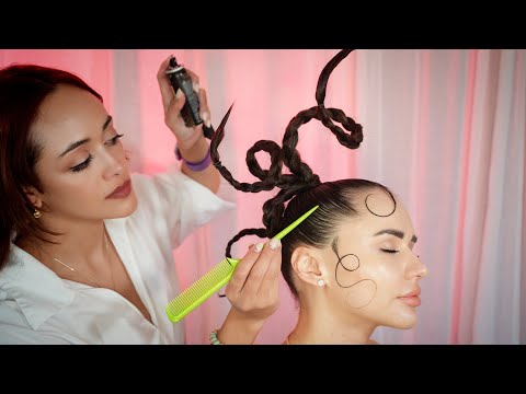 ASMR Editorial Braids Hairstyle | Intricate Wire Styling for a Unique Look & Relaxing Experience