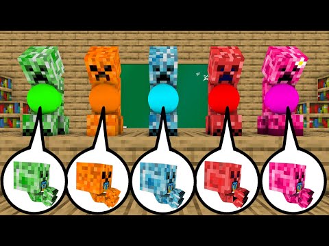 All Creepers Got New Babies - minecraft animation | Monster School is Back ????!