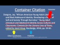 MLA Citation Fundamentals