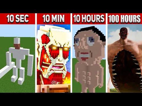 MINECRAFT ALL Characters in Attack On Titan (MEGA COMPILATION №3) : 10 Hours, 10 Minutes,10 SECONDS!