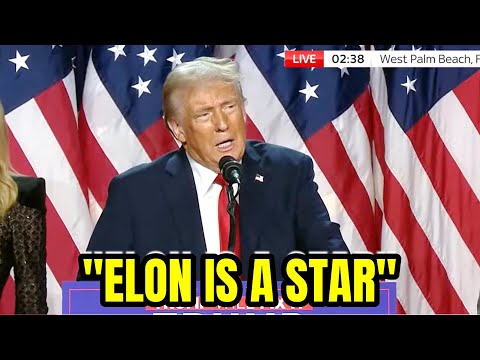 President Trump Emotional  Tribute To Elon Musk on USA Election Victory Speech