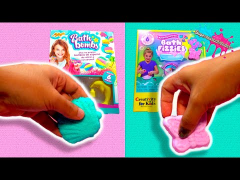 Probando kits DIY para hacer bombas de baño (Mi Alegría VS Creativity for Kids) - Supermanualidades