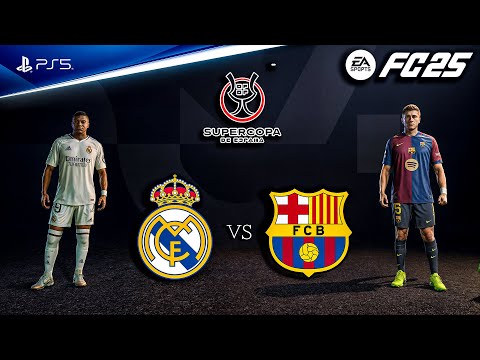 FC 25 - Real Madrid vs Barcelona Ft. Mbappe, Yamal, Supercopa de España Final 2025 | PS5™ [4K60]