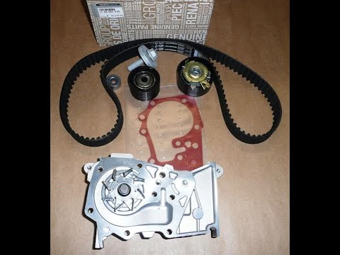 Комп. ремень грм ролики и помпы kangoo i clio ii duster 1.4 16v - видео