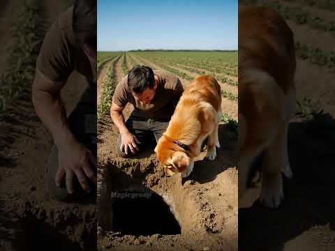 A baby was trapped deep in a tunnel…until a brave dog crawled in and pulled him out. 🐶👶🕳️❤️