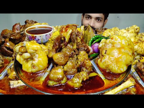 Heavy Oily 😳 Mutton Ke Sina, Charbi Or Curry Eating With Polao Rice | Bengali Food 1 Mukbang