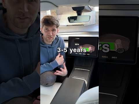 How long will a Tesla Battery last? ๐ #tesla #teslamodely #teslabattery