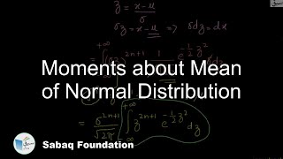Moments about Mean of Normal Distribution