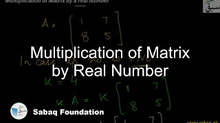 Multiplication of Matrix by Real Number