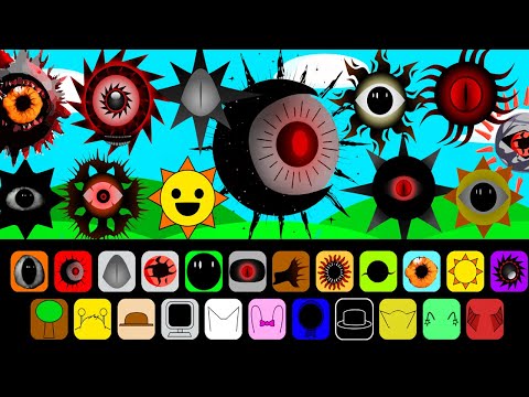 ALL MR. SUN From All Phase 1 VS Phase 2 VS Phase 3-4-5-6 VS Phase 7-8-14 in Incredibox Sprunki Mix!