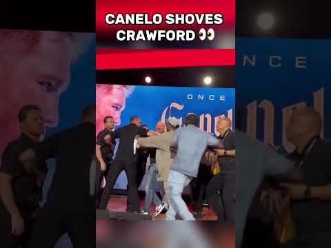 Canelo shoves Crawford and chaos erupts 👀🔥