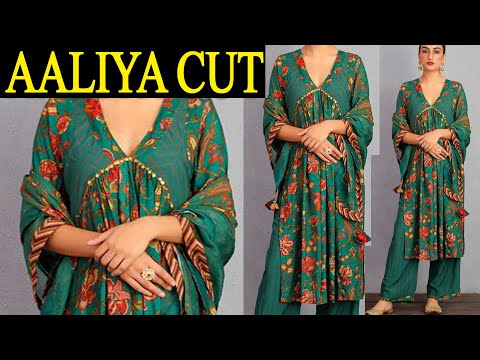 Beautiful alia cut designer outfit | Alia Style Kurti design | Aliya cut