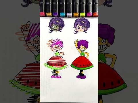 Lily watermelon ๐ Dress ๐ Drawing// #lily #poppyplaytime #shortvideo #trending