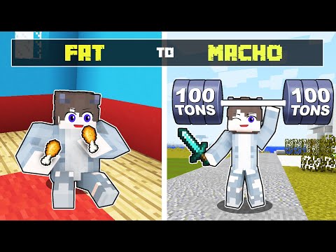 FROM FAT TO STRONG STORY IN MINECRAFT