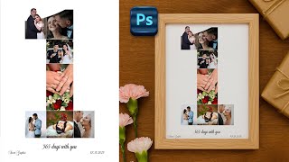 1 Year Anniversary Photo Album Design  Idea   Photoshop Tutorial