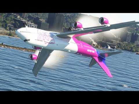 very impossible landing at Halifax airport // WIZZ AIR B747