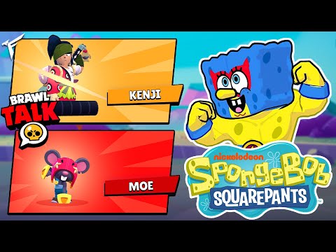 SPONGEBOB, Moe, Kenji, Power up, Skins e... ?Brawl Talk