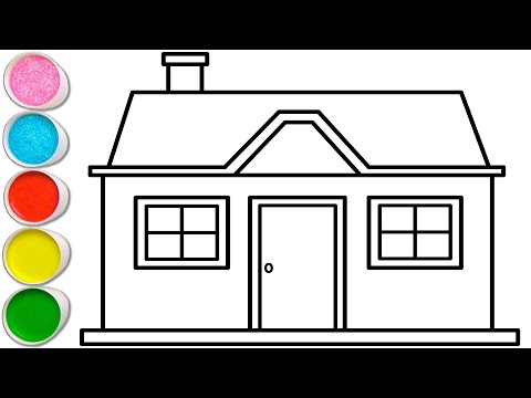 How to Draw a Simple House Step by Step // House Drawing Easy