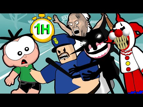 Cebolinha vs ROBLOX 2024 com Barrys Prison Run, Doors, Granny
