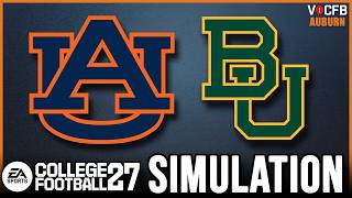 Auburn Week 1 Simulation vs Baylor (College Football 27)
