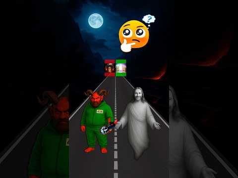 ¿A quién ayudarías en la oscuridad? 🌑 ¿A Jesús o al Diablo? 😇😈 ¡Dale like si eliges a Jesús! #shorts