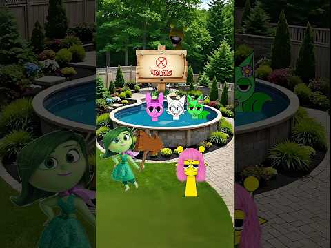 Disgust chooses who gets to swim | Sprunki | #sprunki  #sprunkiincredibox