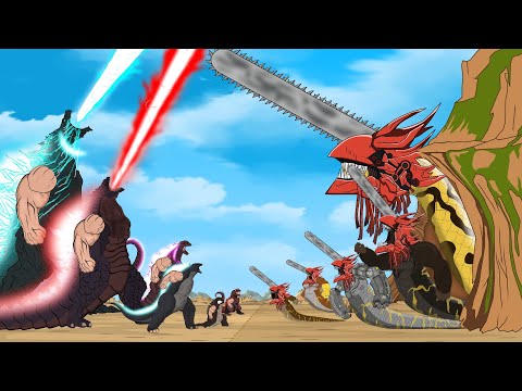 Evolution of CHAINSAW TEAM GODZILLA Legacy of Monsters: Who is the King of Monster? - FUNNY CARTOON