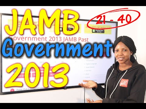 JAMB CBT Government 2013 Past Questions 21 - 40
