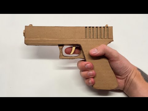 COMO FAZER UMA GLOCK DE PAPELÃO QUE DISPARA