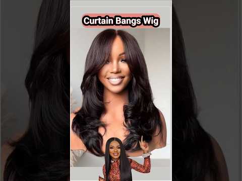 NEW Glueless Layered Curtain Bangs Wig โ HD Ready to Wear for All Women