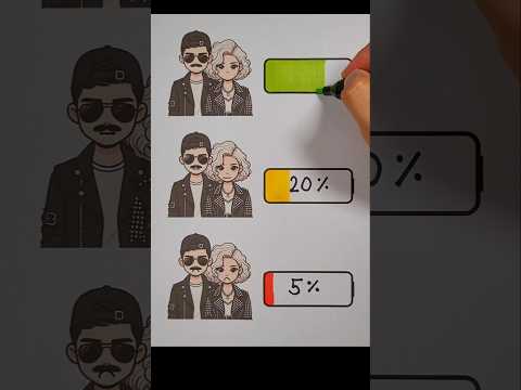 Rose & Bruno Mars APT. battery drawing 🪫#shorts #blackpink #kpop