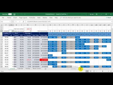 production scheduling software free excel