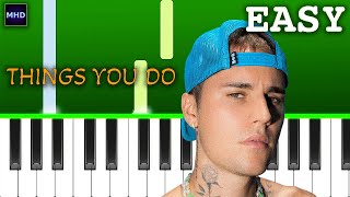 Justin Bieber - THINGS YOU DO - Piano Tutorial