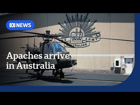 YouTube video thumbnail: New Apache Attack Helicopters Arrive in Townsville