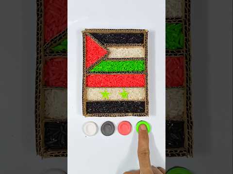 Palestine and Yemen flags made from paper cutouts #palestine #flag