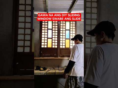 PAG GAWA NG DIY SLIDING NA BINTANA SWABE ANG SLIDE#shortsfeed #construction #diy #howto
