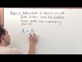 Matrix Operations and Concepts